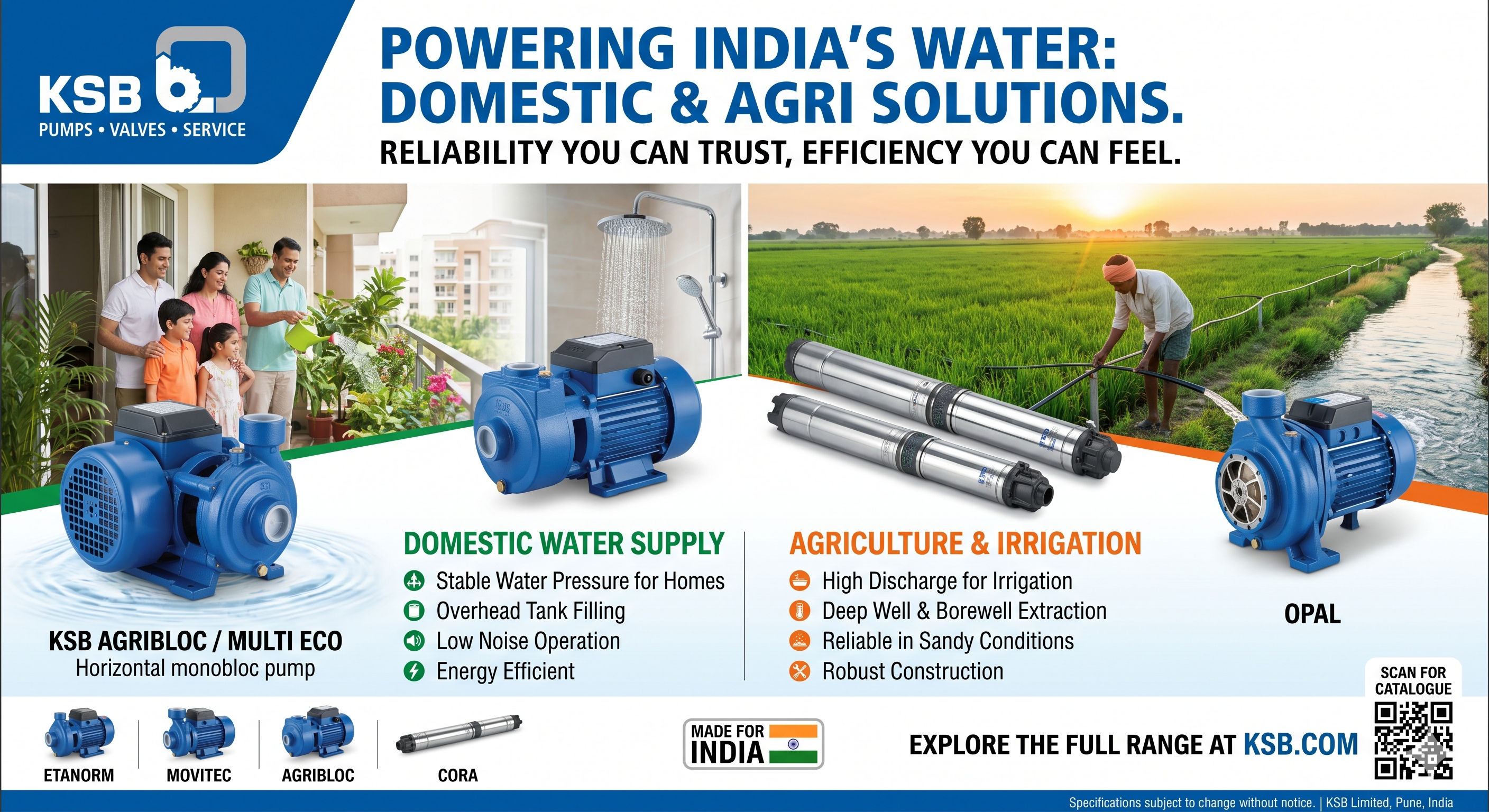 Domestic and Agricultural Pumps